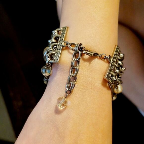 Vintage silver crystal style bracelets - Picture 3 of 6